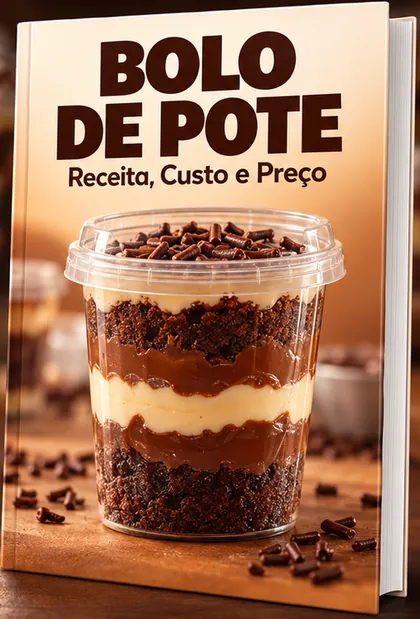 Capa do e-book Bolo de Pote: Receita, Custo e Preço