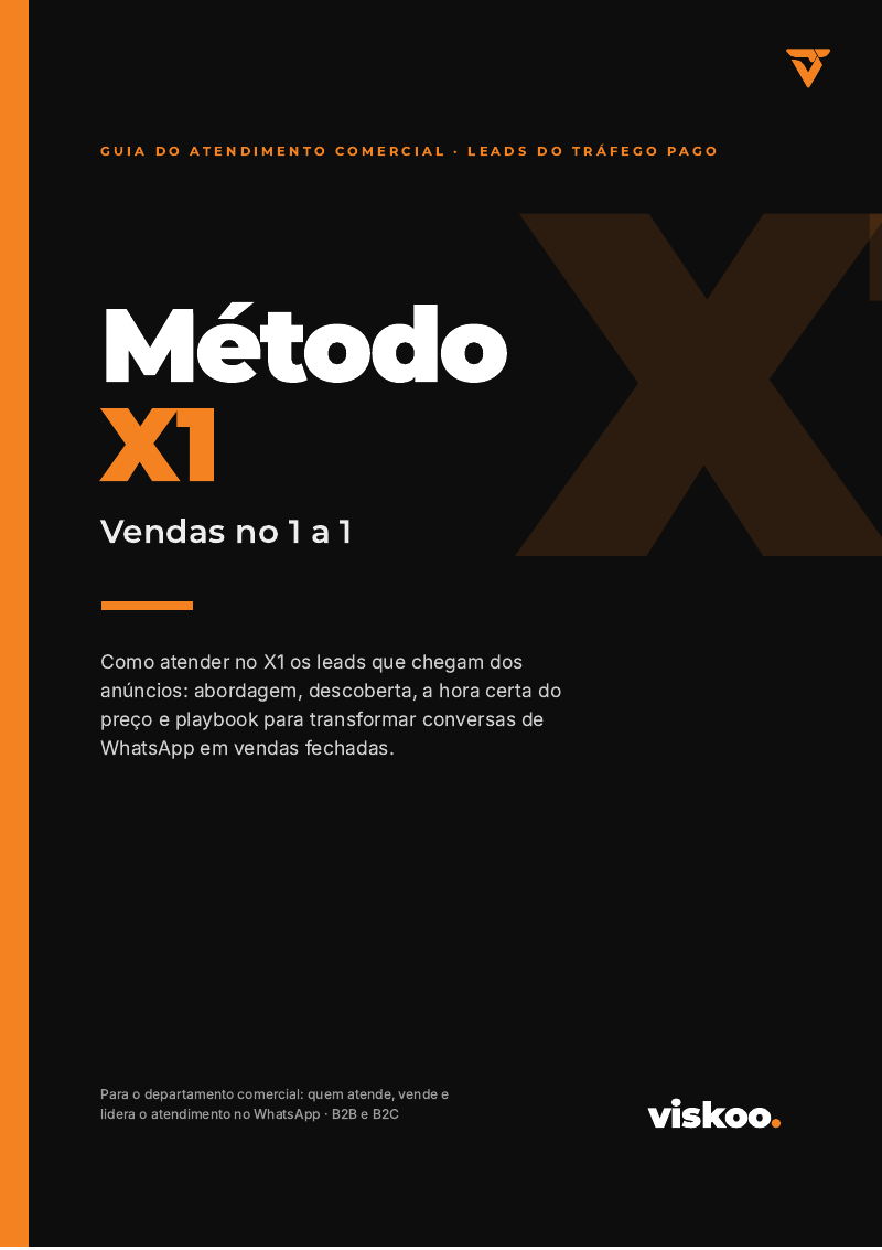 Capa do e-book Método X1: Vendas no 1 a 1, de Josias Viskoo